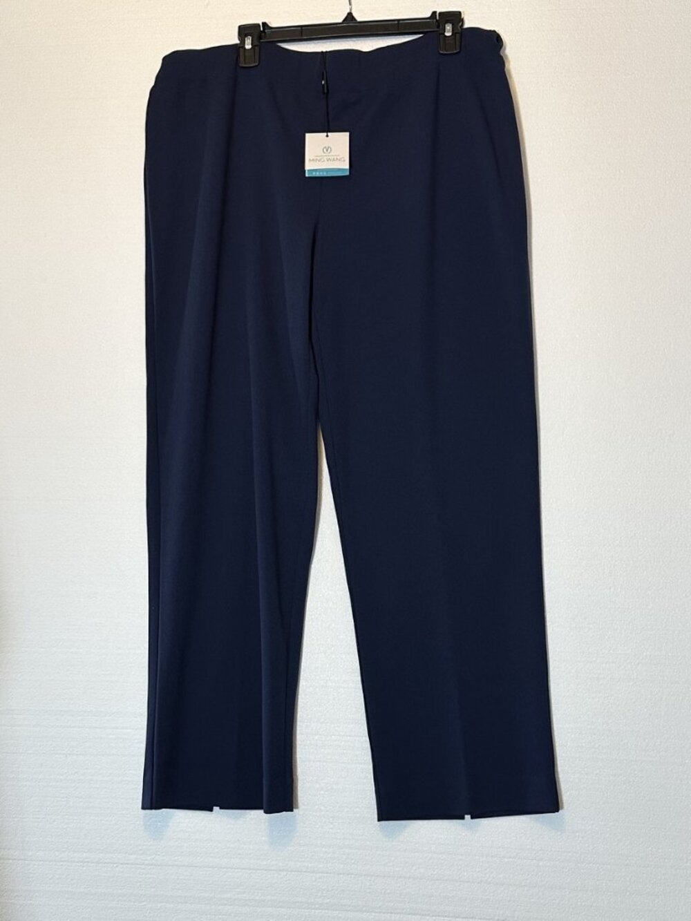 Ming Wang Women’s Pull-On Straight Leg Pants Navy Size XL NEW Reg $170